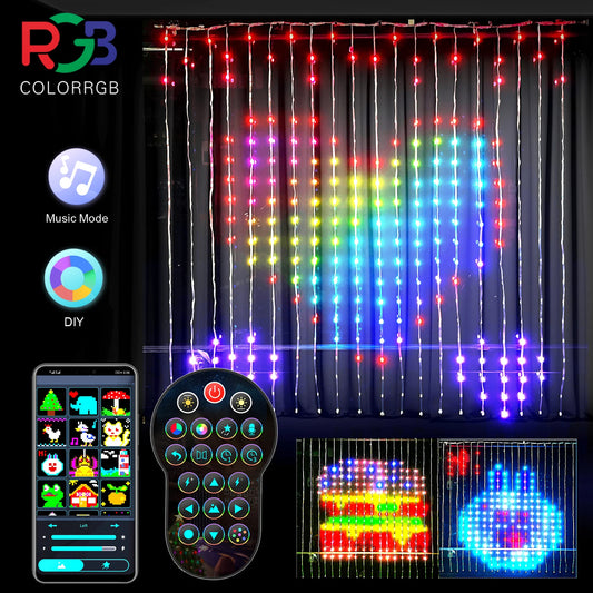 IlluminateCraft Smart RGB Curtain Lights